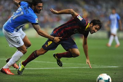 メッシ不在のFCバルセロナ、マラガに競り勝つ