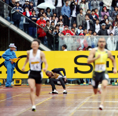 パウエル 負傷により男子200メートルを途中棄権