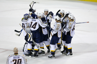 プレデターズ シュートアウトの末カナディアンズに勝利