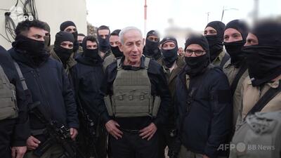 ネタニヤフ氏、訪問したレバノン南部で「侵攻の脅威を阻止した」