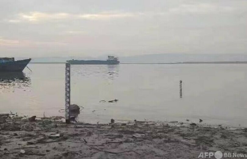 中国最大の淡水湖・鄱陽湖 過去最低水位を更新