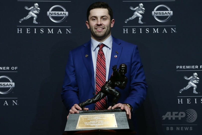 ハイズマン賞にオクラホマ大のqbメイフィールド 同校史上6人目 写真1枚 国際ニュース Afpbb News