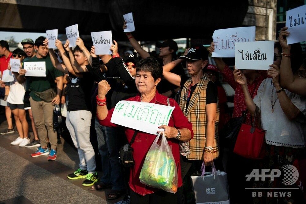 タイ総選挙またも延期か、予定通りの実施求め市民デモ 写真9枚 国際ニュース：afpbb News