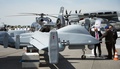 ドイツ・ベルリン（Berlin）で開催のベルリン国際航空宇宙ショー（ILA）で展示された無人機「Heron 1」（2014年5月20日撮影）。(c)AFP/JOHANNES EISELE