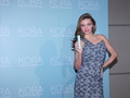 「コーラ オーガニック バイ ミランダ・カー（KORA Organics by Miranda Kerr）」の記者会見に出席したミランダ・カー（2013年7月22日撮影）。(c)MODE PRESS