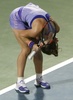 テニス、ドバイ・テニス選手権、女子シングルス準決勝。勝利を喜ぶシモナ・ハレプ（2015年2月20日撮影）。(c)AFP/KARIM SAHIB