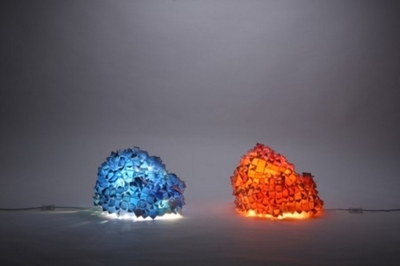 リサイクル素材を使った斬新なランプの数々