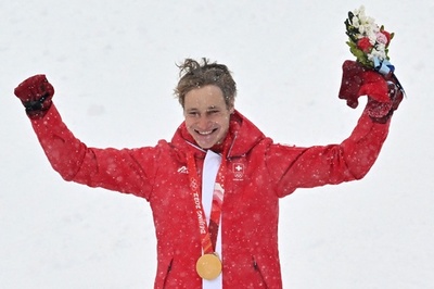 オデルマットが期待に応える金、アルペン男子大回転 北京五輪