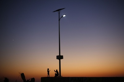 夕暮れのガザ地区