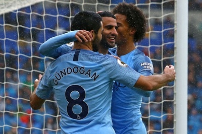 シティがカーディフに5発大勝、欧州CLの敗戦から派手に立ち直る