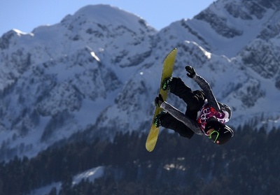 男子スロープスタイル決勝で銀メダルのサンドベック、ソチ五輪