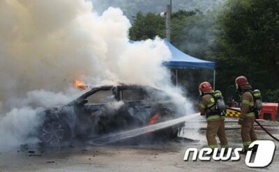 電気自動車火災、鎮圧は難しい…韓国で毎年2倍ずつ増加