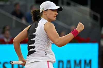 シフィオンテク快勝 5大会連続の4強入り マドリードOP