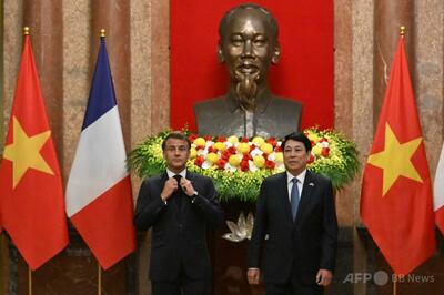 マクロン氏、ベトナム訪問で「法に基づく世界秩序」の維持呼びかけ