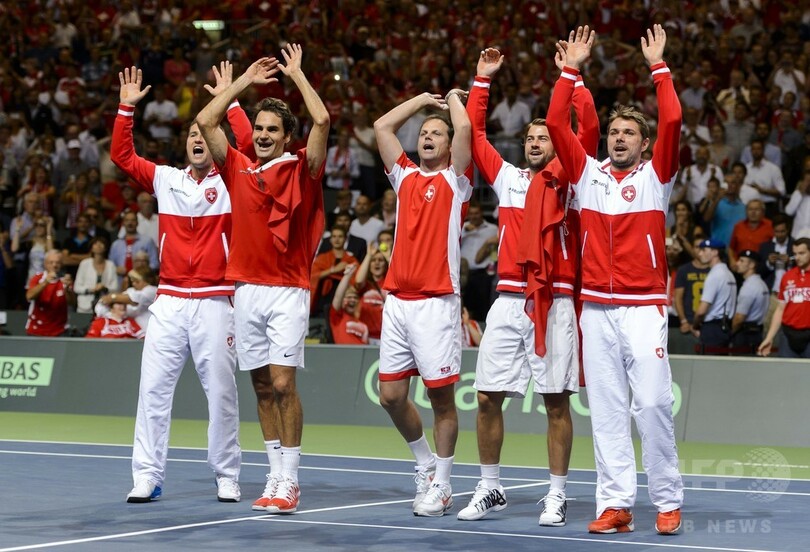 フェデラー勝利でスイスが決勝進出、フランスと対戦 デビス杯