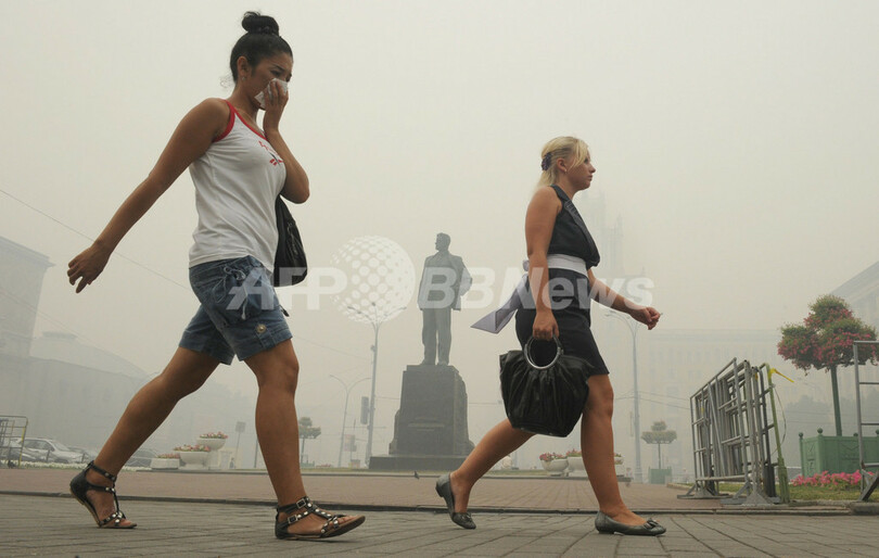 森林火災のスモッグで健康被害の恐れ、モスクワ脱出の動きも
