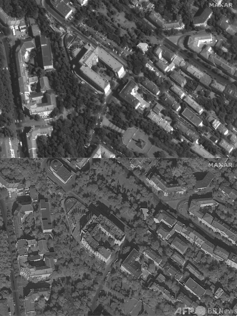 ウクライナ各地に破壊の爪痕 攻撃前後の衛星画像