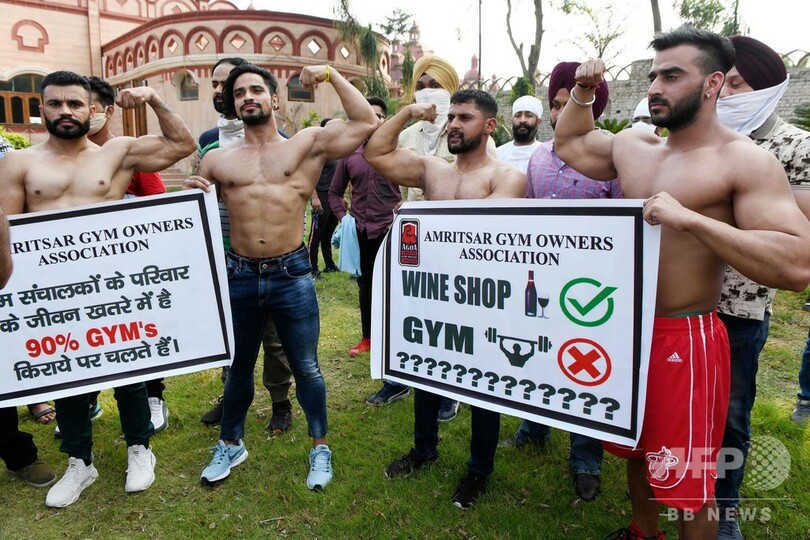 ジムの再開認めて！ トレーナーらがボディービルで抗議 インド