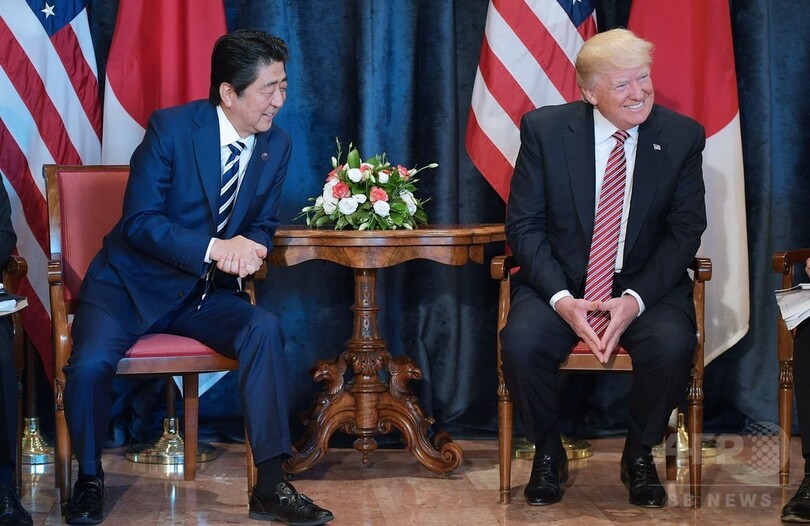 トランプ大統領、安倍首相と会談 北朝鮮問題は「解決されるだろう」