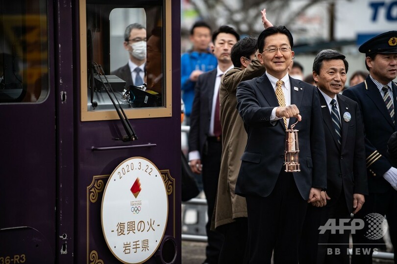 東京五輪の聖火、岩手で展示