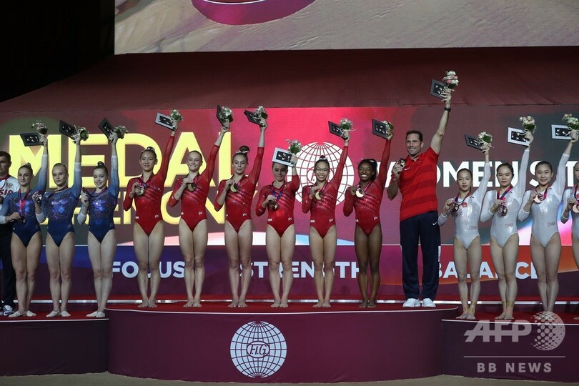 米国が女子団体優勝、女王バイルスは通算11個目の金 世界体操