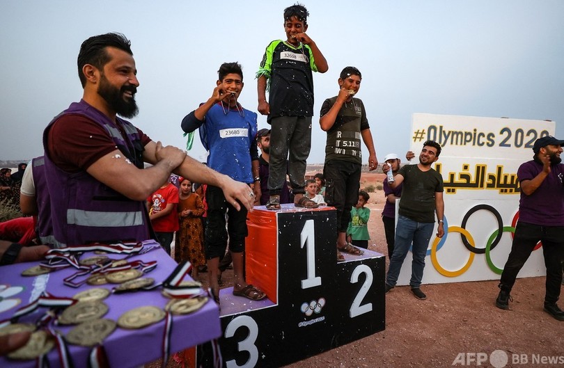 シリア避難民の少年らが「キャンプオリンピック」