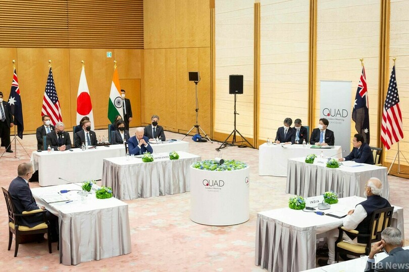 クアッド首脳、「力による現状変更」に対抗 中国念頭