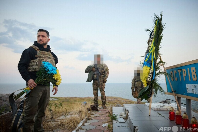 侵攻開始から500日、国の「勇敢さ」称賛 ゼレンスキー大統領