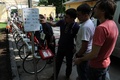 ロシア・モスクワ（Moscow）の自転車シェアリングサービスの自転車置き場（2013年5月30日撮影）。(c)AFP/ANDREY SMIRNOV