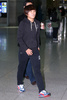 韓国の仁川国際空港（Incheon International Airport）から英国へ向けて出発する池笑然（Ji So-Yun、チ・ソヨン、2014年1月28日撮影）。(c)STARNEWS