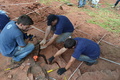 ブラジル・クルゼイロドオエステで恐竜の化石を発掘する研究者ら。ブラジル国立博物館提供（2021年1月21日提供、撮影日不明）。(c)AFP PHOTO / NATIONAL MUSEUM OF RIO DE JANEIRO