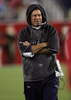 戦況を見つめるペイトリオッツのビル・ベリチック（%%Bill Belichick%%）ヘッドコーチ。(c)AFP/Getty Images Elsa
