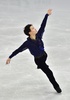 フィギュアスケート四大陸選手権、男子シングル・フリースケーティング。演技に臨むデニス・テン（2015年2月14日撮影）。(c)AFP/JUNG YEON-JE