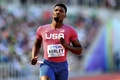 第18回世界陸上オレゴン大会、男子200メートル予選に臨む米国のフレッド・カーリー（2022年7月18日撮影）。(c)Jewel SAMAD / AFP