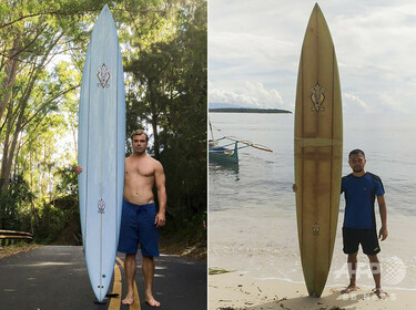 ハワイで紛失のサーフボード、8000キロ先のフィリピンで発見 SNSで