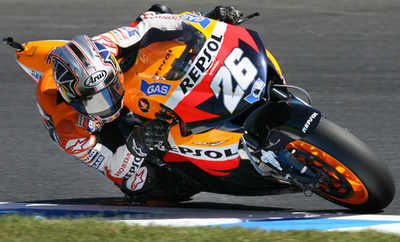 ペドロサ 第15戦・日本GPのフリー走行でトップタイムを記録