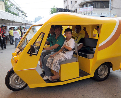 三輪電気自動車、フィリピンの大気汚染対策に