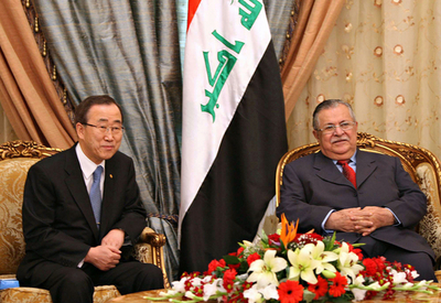 国連事務総長、イラク訪問 制裁解除について協議