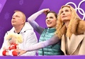 平昌冬季五輪、フィギュアスケート女子シングル・ショートプログラム（SP）の演技後に笑顔を見せるエフゲニア・メドベデワ（2018年2月21日撮影）。(c)AFP/Mladen ANTONOV