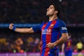 サッカースペイン国王杯準決勝第2戦、FCバルセロナ対アトレティコ・マドリード。先制点を喜ぶFCバルセロナのルイス・スアレス（2017年2月7日撮影）。(c)AFP/Josep Lago