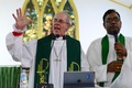 インド北部アムリツァルの教会で、スピーチをする英国国教会のジャスティン・ウェルビー大主教（2019年9月10日撮影）。(c)NARINDER NANU / AFP
