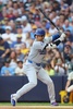 24MLB、ミルウォーキー・ブルワーズ対ロサンゼルス・ドジャース。打席に立つロサンゼルス・ドジャースの大谷翔平（2024年8月12日撮影）。(c)Stacy Revere/Getty Images/AFP
