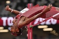 東京五輪、陸上男子走り高跳び決勝。試技に臨むカタールのムタズ・エサ・バルシム（2021年8月1日撮影）。(c)Ben STANSALL/AFP