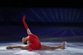 ソチ冬季五輪、フィギュアスケート・エキシビションの演技に臨むユリア・リプニツカヤ（Julia Lipnitskaia、2014年2月22日撮影）。(c)AFP/ADRIAN DENNIS