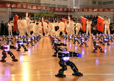 300台のロボットによるカンフーショー　中国・ハルビンで競演