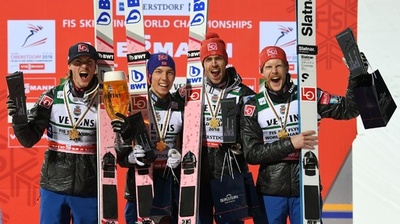 ノルウェーが団体戦連覇、タンデは2冠達成 フライング選手権