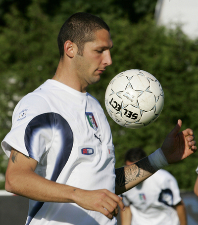 ＜サッカー 欧州選手権2008・予選＞イタリア代表 リトアニア戦に向け最終調整