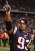 勝利を喜ぶペイトリオッツのリチャード・シーモア（%%Richard Seymour%%）。(c)AFP/Getty Images/Chris McGrath