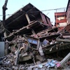 画像投稿サイトのインスタグラムに投稿された、インド北東部のインパールでマグニチュード（M）6.7の地震により倒壊した建物の写真（2016年1月4日撮影）。(c)AFP/Deepak Shijagurumayum