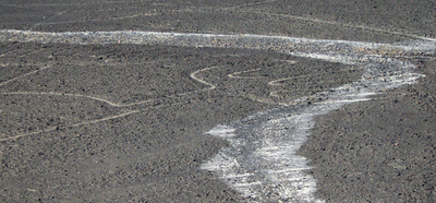 ナスカの地上絵、大雨で一部が土砂に埋まる